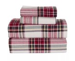 Bee &amp; Willow ~ 4-Piece Set Queen Flannel Sheets ~ PLAID ~ Heavyweight Co... - £47.83 GBP