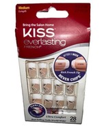 Kiss Everlasting Medium White French #55358 Silver Leaves (New/See All P... - $11.87