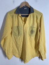 Vtg 80s Country Feeling M Jeffreys Bay Surf Yellow Popover Long Sleeve S... - £28.02 GBP