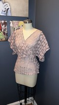 Anthropologie The Addison Story Dusty Rose Bat Wing Wrap Front Shirt Small - $9.99