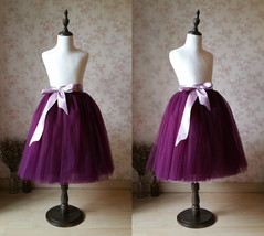 Plum Little Girl Tulle Skirt for Dress up and Fairy Costumes 1-16
