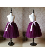 Plum Little Girl Tulle Skirt for Dress up and Fairy Costumes 1-16 - £39.10 GBP