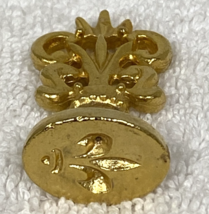 Gold Tone Brass Metal Fleur De Lis Wax Seal Stamp 2" Tall - $19.80