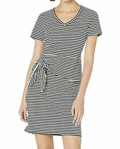 NWT Tribal Women&#39;s Stripe Jersey Short Sleeve Peplum Dress White Size S - £11.14 GBP