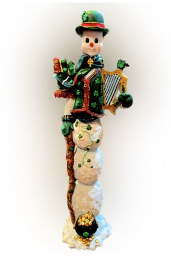 Lenox 2000 Shamrock Pencil Snowman 3D Snowman Sculpture - $197.01