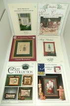 Vintage Lot Of 11 Christmas Cross Stitch Patterns &amp; Needlework Crafts - £22.26 GBP