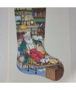 HP Santa Needlepoint Stocking Canvas Aimee Susan Roberts Hand Painted Remote 24" - £466.81 GBP