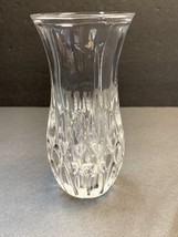 Heavy Clear Glass Fenton Vase 5-3/4&quot; Tall - £12.62 GBP