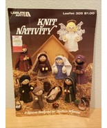 VINTAGE 1984 LEISURE ARTS KNIT NATIVITY 9 FIGURE DESIGNS - $4.70