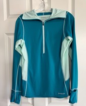 Patagonia All Weather Zip-Neck Hoody Top Tobago Blue 1/2 Zip 24207 Women... - $543.36 MXN