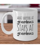 What Happens At Grandma's Stays At Grandma's - Funny Grandmother Gift Coffee Mug - $14.80