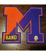 Vintage Letterman Varsity Letter &quot;M&quot; With Band Pin Jacket Letter Music Band - $11.99