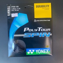 YONEX POLYTOUR Spin 1.20mm 12m 17GA 39ft Tennis String Racket Black NWT ... - $22.67