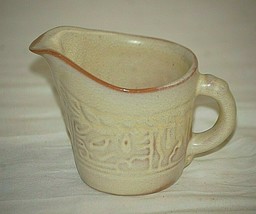 Mayan Aztec Desert Gold by Frankoma 3&quot; Milk Creamer 7A Embossed Aztec Band - £15.56 GBP