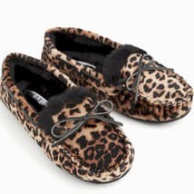 Torrid Women&#39;s Leopard Print Faux Fur Moccasin Slippers Size 13WW - $45.00