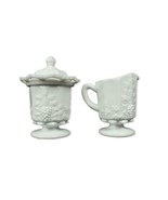 Westmoreland Glass Paneled Grape Creamer and Covered Sugar Extra Large H... - £20.09 GBP