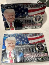 2 TRUMP MAGNET PRESIDENT EAGLE SEAL USA FLAG REPUBLICAN INAUGURATION GOP... - $11.48