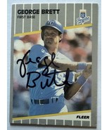 George Brett Signed Autographed 1989 Fleer Baseball Card - Kansas City R... - $459.74 MXN