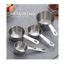 Dry Measuring Cups Stainless Steel (Set of 4) for Dry Goods with markings - £14.10 GBP