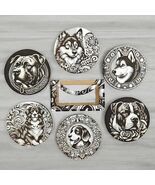Dog Coaster Set: Handmade Wooden Pet Lover Gift - $30.00