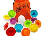 Shapes Matching Egg Toy 6 Pc Set, Montessori Sensory Bin Toy For Toddler... - £19.23 GBP