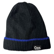 Circus by Sam Edelman Contrast Tipping Beanie Hat Black Blue New - £6.48 GBP