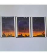 ACEO Original art acrylic Sunset silhouette - $15.00