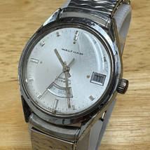 Vintage Waltham Swiss Self-Winding Automatic Watch Men Silver Stretch 17... - $140.59