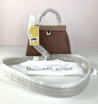 New Michael Kors Bag Gramercy Frame Small Top Handle Oyster Leather $248... - £102.86 GBP