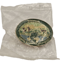 Arkansas Game &amp; Fish Commission Souvenir Enamel Lapel Pin New Sealed OLD LOGO - £26.64 GBP
