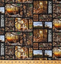 Cotton Realtree Daybreak Edge Patch Whitetail Deer Fabric Print by Yard D682.53 - £10.93 GBP