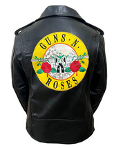 New GUNS N ROSES BLACK LEATHER JACKET - AXL ROSE - PARADISE CITY - $69.29+