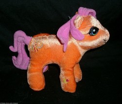 6" My Little Pony 2004 Nanco Orange Hasbro Stuffed Animal Plush Toy Pink Hair - $11.40