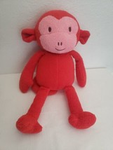 2012 Target Animal Adventure Red Monkey Pink Face Plush Stuffed Animal 12&quot; - £17.84 GBP