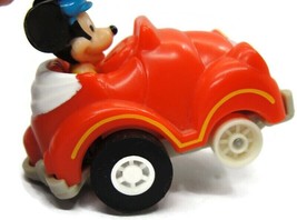 Vintage Disney Pull Back Friction Mickey Mouse Red Car Works Rare VHTF - £11.86 GBP