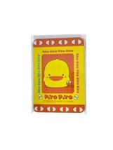 USW Piyo Piyo Yellow Bird Orange Address Book Foldable For Wallet Japane... - $9.75