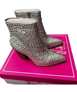 Hey Girl Corkys Size 8 Silver Crinkle Metallic Western Line Dance Boots - $66.44 CAD