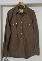 Larry Mahan Cowboy Collection Brown Paisley Pearl Snap Western Long Sleeve XL EE - £23.57 GBP