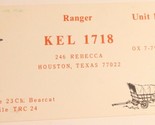 Vintage CB Ham radio Card KBN 2384 Odessa Texas Amateur Lone Star  - £3.93 GBP