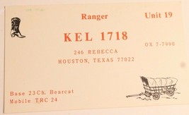 Vintage CB Ham radio Card KBN 2384 Odessa Texas Amateur Lone Star  - £3.90 GBP