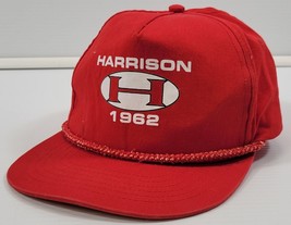 I) Harrison 1962 Adult Red Snapback Cotton Baseball Cap - £7.77 GBP