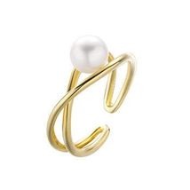 NEW Designer 925 Silver Adjustable Ring Jewelry: Gold-Plated Sterling Si... - £23.97 GBP