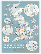 The Football Clubs of Great Britain Oil Canvas Print Poster Wall Art  - $14.89+