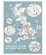 The Football Clubs of Great Britain Oil Canvas Print Poster Wall Art  - £11.88 GBP+