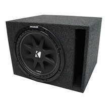 Universal Car Stereo Vented Port Single 12&quot; Kicker Comp C12 Sub Box - 4 Ohm - £146.27 GBP