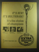 1964 Esso Extra Motor Oil Ad - It&#39;s new! It&#39;s multigrade! - $18.49
