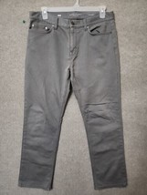 Banana Republic Traveler Pants Mens 35x30 Gray Slim Fit Chino Stretch - $29.57