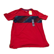 All In Motion Red Unique Print Polyester T-Shirt Size L (12/14) - $4.87