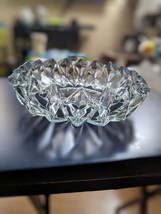Vintage KIG Indonesia Decorative Diamond Cut Crystal Candy Bowl Trinket Dish - £15.18 GBP