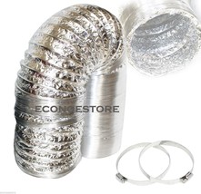 Aluminum Air Ducting 6&quot; Inch x 33&#39; Air Ventilation Exhaust Non-Insulated... - $27.07
